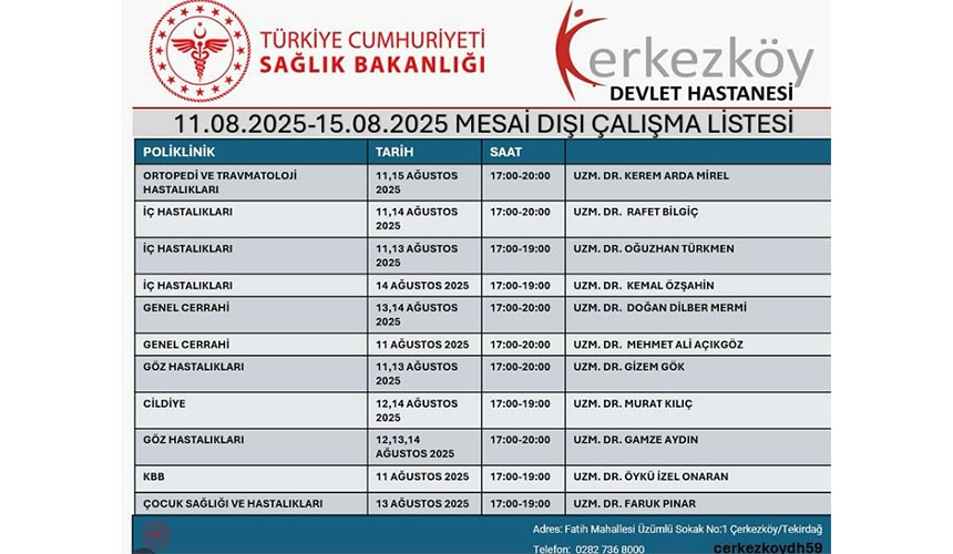 Hastane Ağustos-1