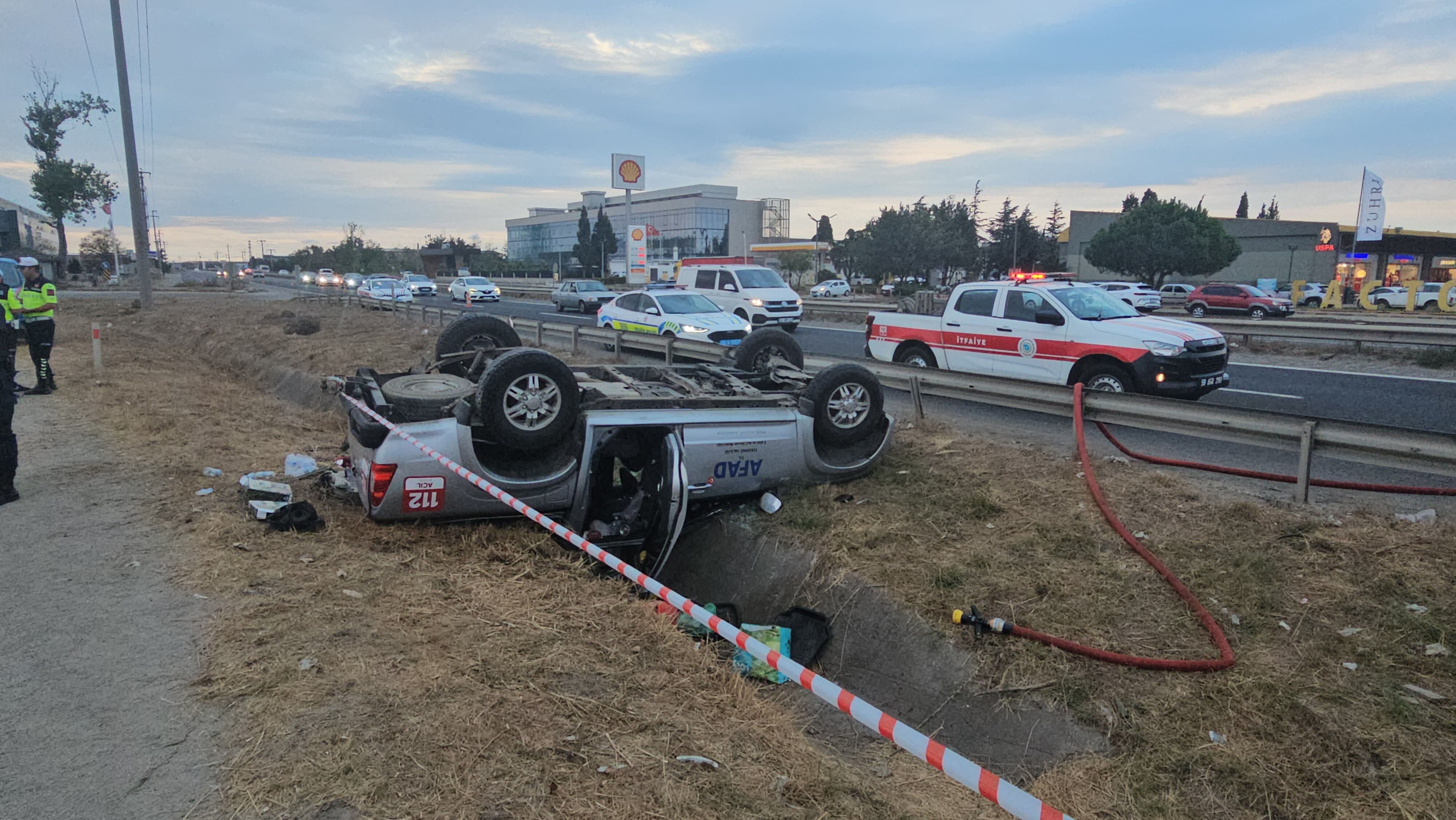 AFAD aracının karıştığı kazada 2 kişi yaralandı