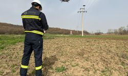 Leylek yuvalarının bakımı termal kameralı dronla gerçekleştiriyor