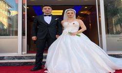 Genç çiftin mutlu günü