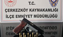 Çerkezköy'de Ruhsatsız Tabanca Ele Geçirildi