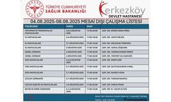 Yeni haftanın akşam poliklinik listesi açıklandı