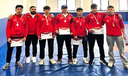 Güreşçiler rakiplerine minderi dar etti