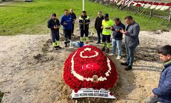 Şehidimizin kabri Türk bayrağı motifleriyle süslendi