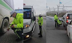 Polisten kış lastiği denetimi