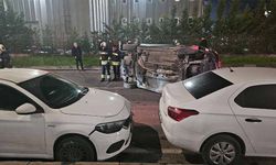 Alkollü sürücünün kullandığı araç kaza yaptı