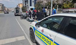 Motosiklet sürücüsü kazada yaralandı