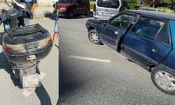 Kazada motosiklet sürücüsü yaralandı