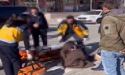 Yaya geçidinde araç çarptı