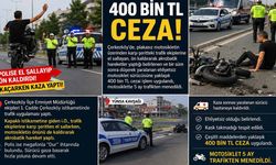 Polise el sallayıp ön kaldırdı, kaçarken kaza yaptı: 400 bin TL ceza!