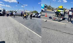 Kazada motosiklet sürücüsü ağır yaralandı