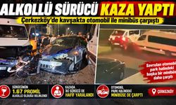 Alkollü sürücü kaza yaptı
