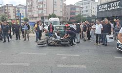 Motosiklet sürücüsü kazada yaralandı
