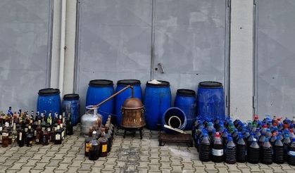 Kapaklı'da 1375 litre sahte içki ele geçirildi
