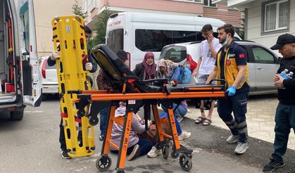 Otomobilin çarptığı kadın yaralandı