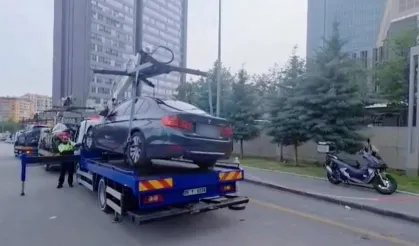Ambulansa yol vermeyen konvoya ceza yağdı...