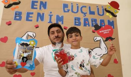 Babalar ve çocuklar gönüllerince eğlendi