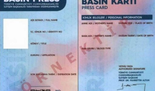 Basın Kartı Yönetmeliği'nde değişiklik Resmi Gazete'de