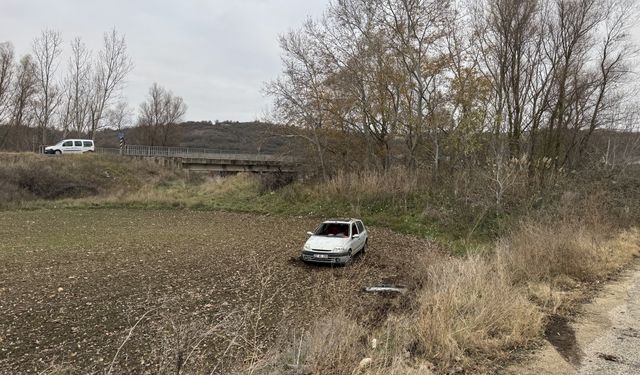 Tarlaya devrilen otomobilde 1 kişi yaralandı