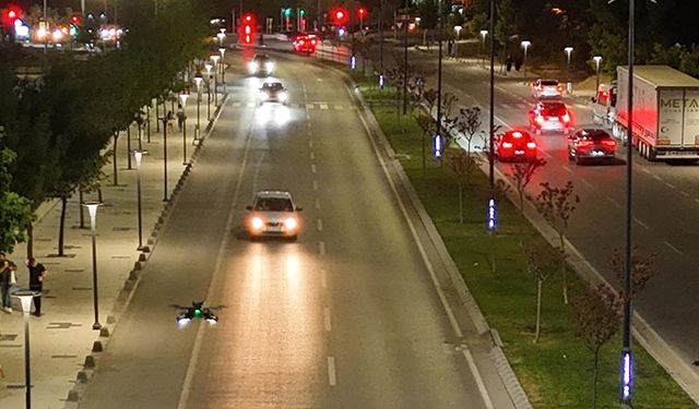 Çerkezköy’de “Çakarlı polis dronu” havadan takipte