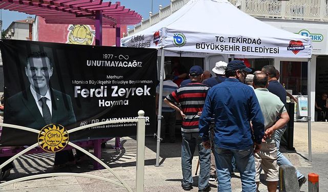 Yemekler Ferdi başkanın hayrına ikram edildi