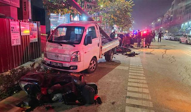 Kaza sonrası ortalık savaş alanına döndü