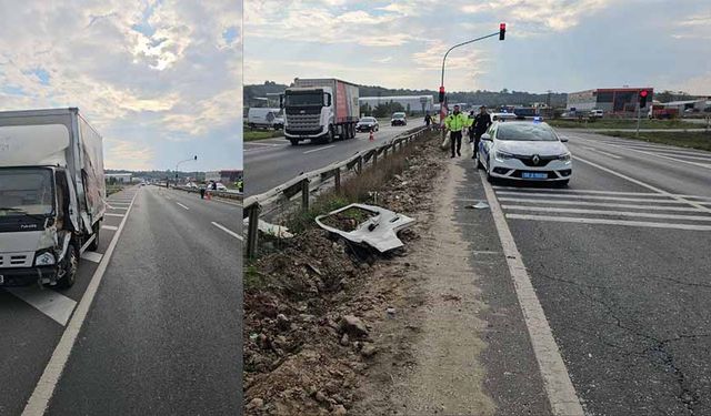 Kazada sürücünün ayağı koptu