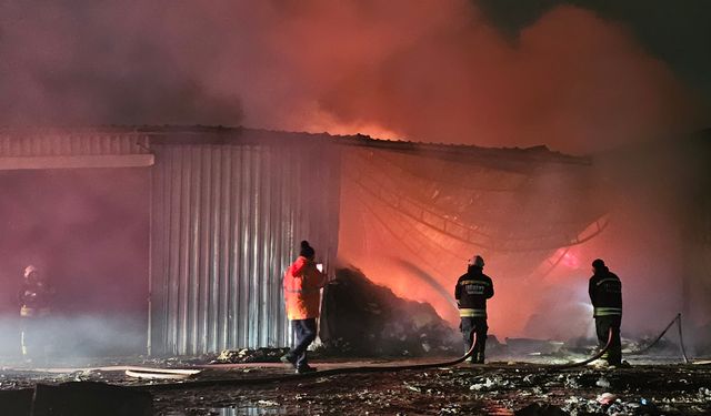 Geri dönüşüm tesisinde yangın