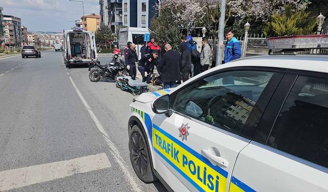 Motosiklet sürücüsü kazada yaralandı