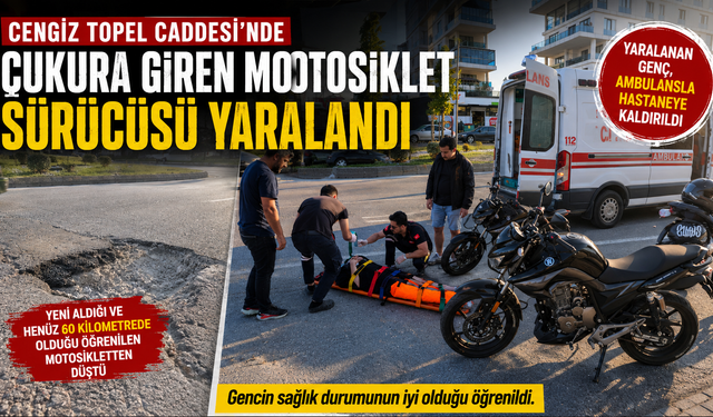 Yeni aldığı motosikleti ile yaptığı kazada yaralandı