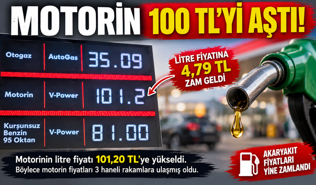 Motorin 100 TL’yi Aştı!