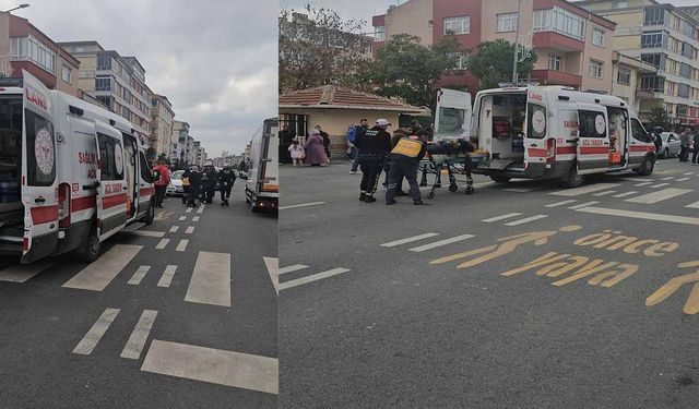 Yaya geçidinin hemen önünde kaza