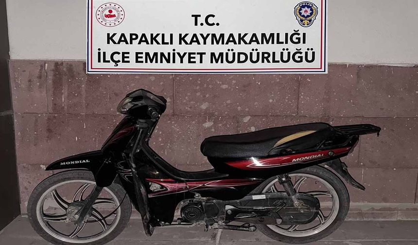 Çalınan motosiklet bulundu