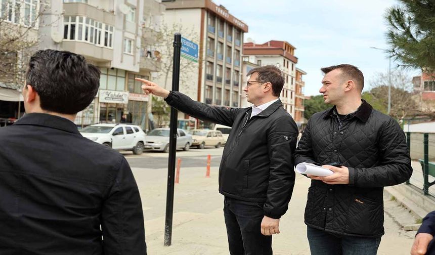 Başkan Akay, proje alanında incelemelerde builundu