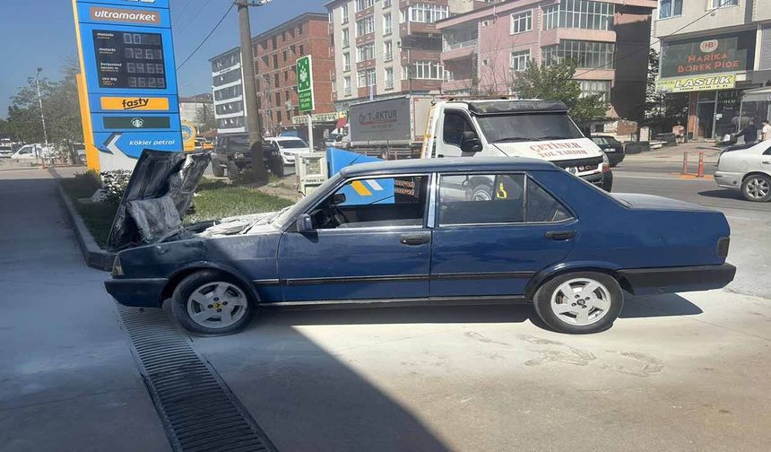 Akaryakıt istasyonunda korku dolu anlar