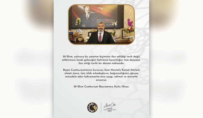 ÇERKEZKÖY TSO'DAN 29 EKİM CUMHURİYET BAYRAMI KUTLAMA İLANI ILN02579228