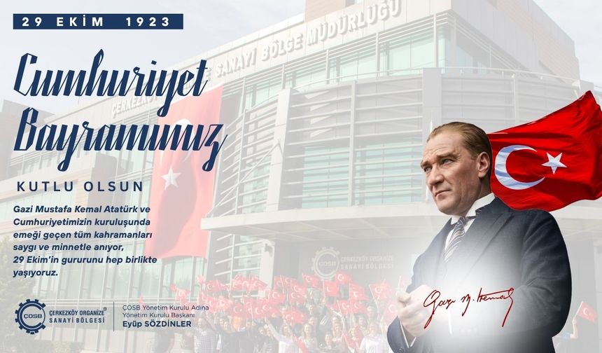 Başkan Sözdinler'den Cumhuriyet bayramı mesajı