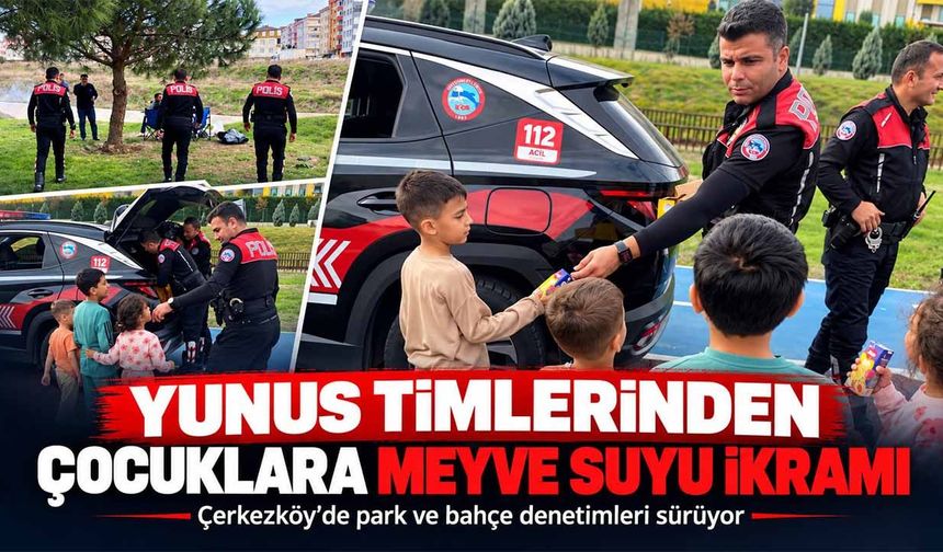 Yunus Timlerinden çocuklara meyve suyu ikramı